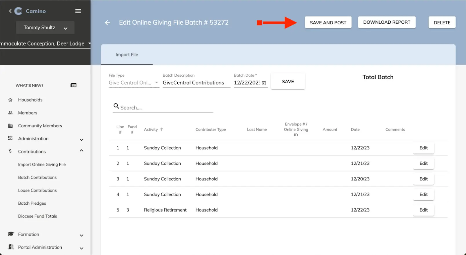 Screenshot collection from Camino highlighting platform functionality 4